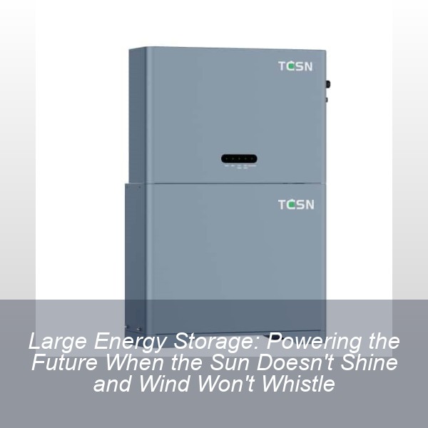 Large Energy Storage: Powering the Future When the Sun Doesn't Shine and Wind Won't Whistle